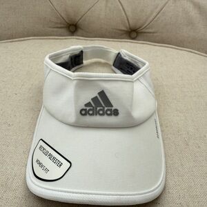 Adidas White and Gray Sports Visor